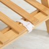 Outsunny 3-Tier Bamboo Plant Stand, Folding Plant Rack, Display Plant Shelf for Indoor & Outdoor Use, 98 x 37 x 96.5cm, Natural
