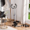 HOMCOM Adjustable Twist Stepper Aerobic Ab Exercise Fitness Workout Machine w/ LCD Screen, Height Adjust Handlebars for Home Gym, Silver and Black