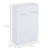 kleankin Under Sink Bathroom Vanity Unit Ceramic Basin Sink Cloakroom Storage Cabinet Home Furniture