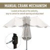 Outsunny 4.6m Garden Parasol Double-Sided Sun Umbrella Patio Market Shelter Canopy Shade Outdoor with Cross Base - Khaki