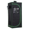 Outsunny Grow Tent Reflective Mylar Hydroponic with Adjustable Vents and Floor Tray for Indoor Plant Growing, 60 x 60 x 140 cm (24.5