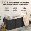 Outsunny 720 L Outdoor Garden Cushion Storage Bag, Heavy Duty 600D Oxford Fabric Waterproof Garden Furniture Cushion Storage Bag with 2-Way Zip for Tent, Christmas Tree, 175 x 55 x 75 cm, Black
