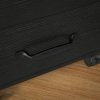 HOMCOM 3-Drawer Filing Cabinet, Mobile File Cabinet for Home Office, Small Rolling Filing Cabinet, Printer Stand, Under Desk File Cabinet for A4, Letter-Size Files, Black Wood Grain