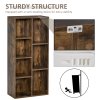 HOMCOM 3 Tier Bookshelf, Modern Cube Bookcase with 7 Open Storage Compartments, Freestanding Display Storage Unit for Living Room, Bedroom, Study
