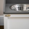 PawHut Stainless Steel Raised Dog Bowls, Double Dog Food and Water Bowl w/ 21L Storage Drawer, for Large Dogs - White