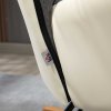 HOMCOM Rocking Chair for Nursery, Upholstered Wingback Armchair with Steel and Wood Legs for Living Room, Bedroom, Balcony, Grey and Cream
