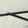 Outsunny 2.3m Half Parasol Semi Round Umbrella Patio Metal Frame Crank Handle for Balcony-- NO BASE INCLUDED, Off-White
