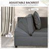 HOMCOM Convertible Single Sofa Bed with Thick Padded Seat, 3-in-1 Multi-Functional Sleeper Chair Bed with Magazine Pocket, for Living Room