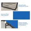 Outsunny Foldable Sun Lounger, Outdoor 4 Level Adjustable Backrest Reclining Chaise Chair, Steel Frame Recliner Chair for Camping, Hiking, Navy Blue