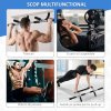 HOMCOM Pull-Up Bar for Doorway, Home Fitness Door Horizontal Push up Bar for Indoor Gym Upper Body Workout, Grey