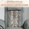HOMCOM Recliner Armchair with 3D Kneading Massage, Breathable Leather Recliner Chair with Back Massager and Headrest, Electric Reclining Chair with Footrest, Remote, USB Port, Side Pockets for Home