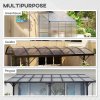 Outsunny 14 Pieces Polycarbonate Sheets, 121 x 61 x 0.4cm Twin-Wall Plastic Roofing Sheets, 10m? Replacement Greenhouse Panels, Waterproof and UV Protection, Clear