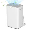 HOMCOM 20L/Day Dehumidifier with Continuous Drainage, 2.5L Water Tank, 24H Timer, Digital Humidity Display, Dehumidifier for Home Damp, Bedroom, Condensation, Mould, Laundry Drying