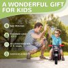 AIYAPLAY Kids Ride On Car, Foot To Floor Sliding Baby Car, Push Along Car with Music, Bubble, for Toddler from 2 to 5 Years Old - Black