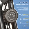 HOMCOM 2-in-1 Folding Exercise Bike, Foldable Stationary Bike with 8-Level Adjustable Magnetic Resistance, Arm Resistance Band, Pulse Sensor and LCD Monitor, Black