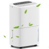 HOMCOM 20L/Day Dehumidifier with Continuous Drainage, 5L Water Tank, 24H Timer, Digital Humidity Display, Humidity Light, Dehumidifier for Home Damp, Bedroom, Condensation, Mould, Laundry Drying
