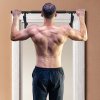 SPORTNOW Doorway Pull-Up Bar, No-Drilling Chin-Up Bar, Push-Up Stand with Resistance Bands, Padded Handles for Home Gym Exercise, Blue