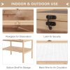 PawHut Wooden Large Hamster Cage, Gerbil Cage 4 Layers with Tall Bottom & Storage Shelf