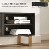 HOMCOM Marble Effect TV Unit, TV Stand Cabinet for up to 70