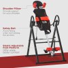 HOMCOM Gravity Inversion Table w/ Safety Belt Adjustable Hand Stand Home Back Stretcher Machine For Muscle Pain Relief, Red