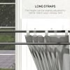 Outsunny Gazebo Side Panels with Zipped Doors and Windows, for 3x3(m) or 3x6m Pop Up Gazebo, 2 Pack Sides Replacement, Grey