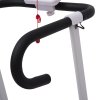HOMCOM Electric Treadmill Walking Pad, 1-10km/h Folding Running Machine, Gym Fitness Exercise with LCD Monitor, White