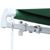 Outsunny 4 x 3(m) Garden Patio Manual Awning Canopy Aluminium Sun Shade Shelter Retractable for Backyard