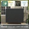 Outsunny 3 Seater Garden Swing Cover, Waterproof Swing Chair Cover, Windproof and Anti-UV 420D Outdoor Swing Bench Cover with Zip, 220 x 125 x 172cm, Black