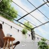 Outsunny 2 x 3(m) Lean To Pergola with Retractable Roof, Wall Mounted Garden Gazebo Outdoor Sun Shade Shelter for Patio, Khaki