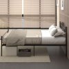 HOMCOM 5ft4 King Metal Bed Frame, Steel Bed Base with Headboard and Footboard, 31cm Under-bed Storage Space and Metal Slat Support for Bedroom, 165 x 211cm, Black