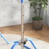 HOMCOM Kids Gymnastic Bar, Foldable Horizontal Bars w/ Adjustable Height, Training Bar w/ Triangle Base - Blue