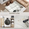 HOMCOM Modern Area Rug, Swirl Pattern Machine Washable Rug, Allergy-Friendly Floor Carpet for Living Room, Bedroom, Dining Room, Home Office, 170 x 120 cm, Cream White