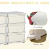 HOMCOM Kids Storage Units with 6 Drawers 3 Tier Chest Vertical Dresser Tower Toy Organiser for Nursery Playroom Kindergarten Cream