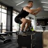 SPORTNOW 3-in-1 Wooden Plyo Box, Anti-Slip Plyometric Jump Platform, Step Up Exercise Box with Handle Openings for Home Gym, Workout Training, 51/61/76cm