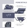 Outsunny 2 in 1 Folding Sun Lounger Reclining Garden Chair with 2-Level Adjustable Backrest, Outdoor Zero Gravity Recliner Garden Chair with Head Pillow and Armrests, Grey
