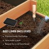 Outsunny 3 Tier Planters with Trellis for Vine Climbing, Wooden Raised Beds for Garden Patio, Outdoor Planter Box for Vegetables, Flowers, Herbs, Brown