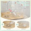 PawHut Hamster Cage, Gerbil Cage w/ Deep Bottom, Litter Area, Wooden Ramp, Platforms, Hut, Exercise Wheel, for Small Rodents, 59 x 35.5 x 47cm