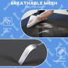 PawHut Cooling Raised Dog Bed, Elevated Pet Bed with Breathable Mesh, UV Protection Canopy, Foot Pads, for Indoor Outdoor, Small, Medium Dogs, 76 x 61 x 69.5cm - Dark Blue