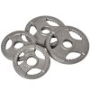 HOMCOM Set of 4 Weight Plate for 2 inch/5cm hole Dumbbell Handle Bar 15kg Dumbbell Plates Barbell Weight 2 x 5kg, 2 x 2.5kg