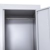 Vinsetto Locker Cabinet Storage Cold Rolled Steel w/ Shelves Vertical Cupboard Grey 38 x 46 x 180 cm
