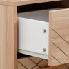HOMCOM Bedside Table, Bedside Cabinet with 2 Drawers, Nordic Side Table with Wood Legs, Nightstand for Bedroom, Natural