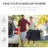 Outsunny Folding Zero Gravity Chairs, 3 Pieces Adjustable Sun Lounger and Table Set with Cup Holder and Headrest, Patio Bistro Set with Reclining Garden Chairs for Outdoor, Black