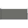 Outsunny Retractable Side Awning, Garden Privacy Screen Divider, Full Cassette Wind Breaker for Hot Tub, Balcony, Terrace, Pool, 400 x 180cm, Dark Grey