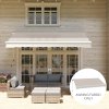 Outsunny Awning Replacement Canopy, Water Resistant UPF 50+ Sun Shade Cover for 3 x 2.5 m Garden Awning (Fabric Only), Cream White