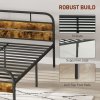 HOMCOM 4ft6 Double Bed Frame with Headboard, Platform Bed Frame with Underbed Storage, Slat Support, No Box Spring Needed, Easy Assembly, Rustic Brown