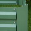 Outsunny Set of 2 291L Raised Garden Bed, Elevated Planter Box with Galvanised Steel Frame for Growing Flowers, Herbs, 100 x 100 x 30 cm, Green
