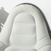 Outsunny Inflatable Chair and Footstool, Inflatable Sofa Lounger with Soft Plush Fabric and Cup Holder, for Camping, Gaming, Reading and Movie Watching, Grey