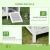 PawHut Wooden Rabbit Hutch Separable Guinea Pig Hutch Bunny Run Small Bunny House for Indoor Use w/ Slide Out Tray, 161 x 50.5 x 53.3cm - (Grey)