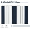 Outsunny 3m x 2.5m Garden Patio Manual Awning Canopy Sun Shade Shelter with Winding Handle Retractable Blue and White
