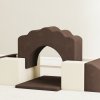 AIYAPLAY Kids Soft Play Set, 7 Piece Foam Climbing Blocks with Detachable Cover, Baby Indoor Climb and Crawl Foam Play Set for Toddlers, Preschoolers, Brown